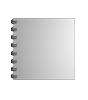 Broschüre mit Metall-Spiralbindung, Endformat Quadrat 14,8 cm x 14,8 cm, 344-seitig