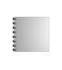 Broschüre mit Metall-Spiralbindung, Endformat Quadrat 9,8 cm x 9,8 cm, 200-seitig