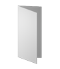 Klapp-Visitenkarten hoch 5/5 farbig mit einseitigem vollflächigem UV-Lack <br>beidseitig bedruckt (CMYK 4-farbig + 1 Silber-Sonderfarbe)